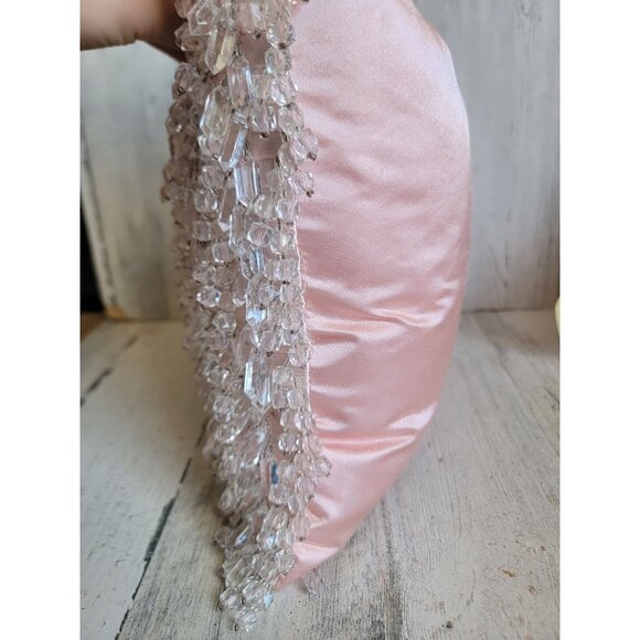KSA pillow satin pink Faux Crystal Unique home decor - Picture 6 of 9